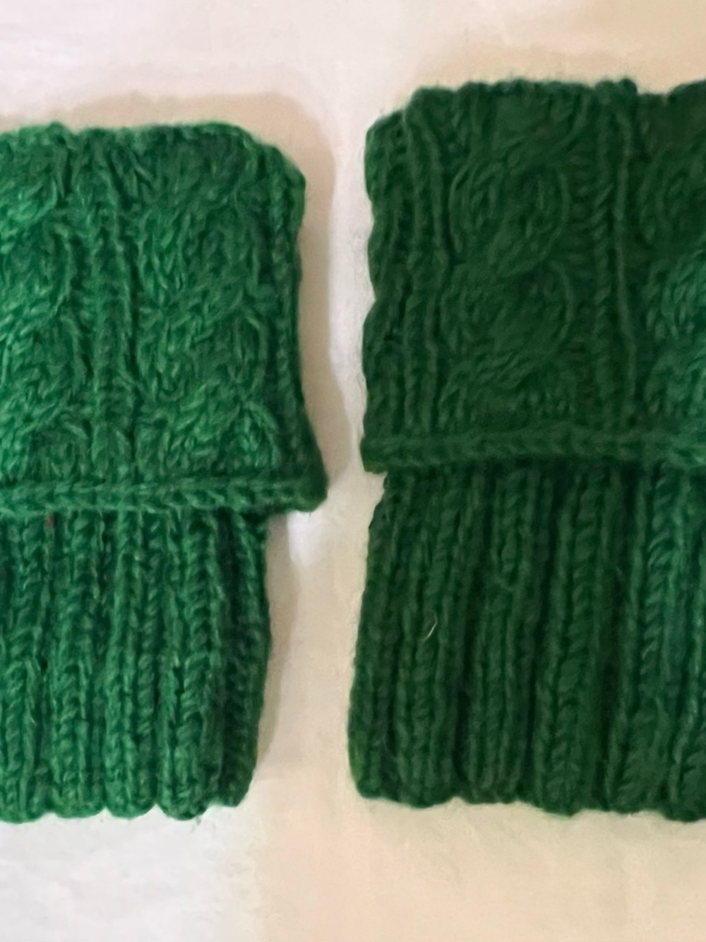 Knit Cable Boot Cuffs - Green - Picture 3 of 3